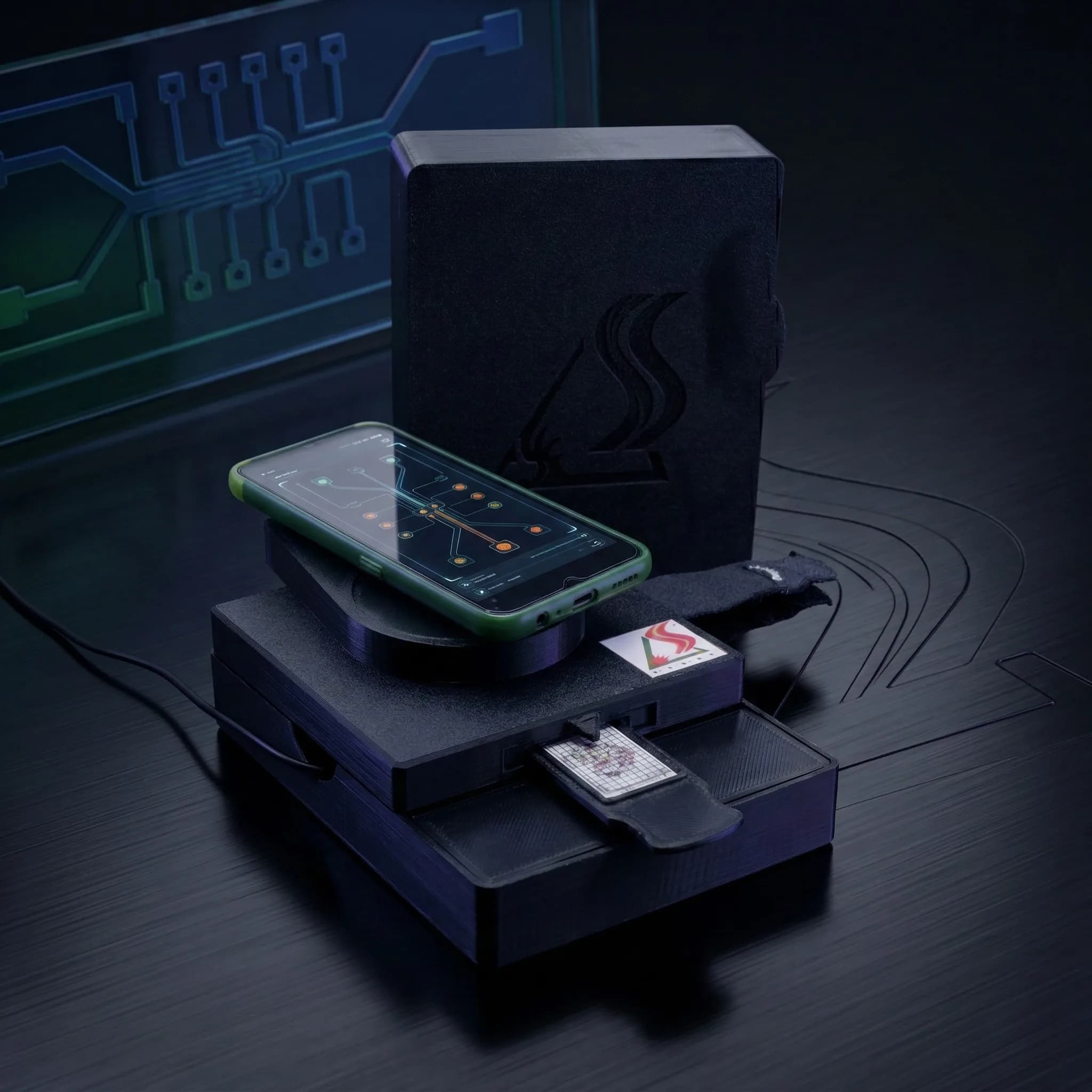 Smartphone capturando imagem de análise microscópica